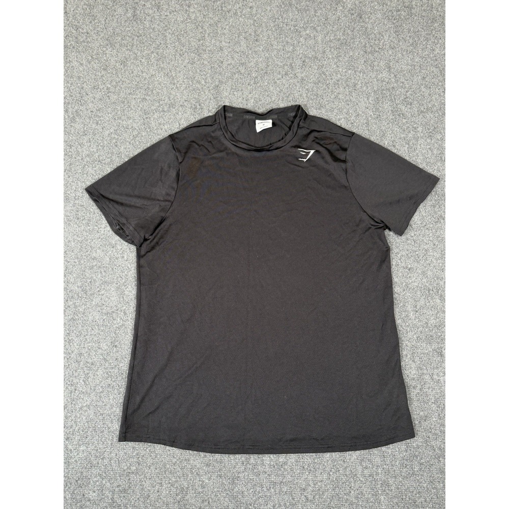 Gymshark Arrival Shirt Mens M Black Athletic Training Short Sleeve Performance
